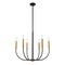 Z-Lite Haylie 6 Light Chandelier, Matte Black & Olde Brass 479-6MB-OBR - alternate 1
